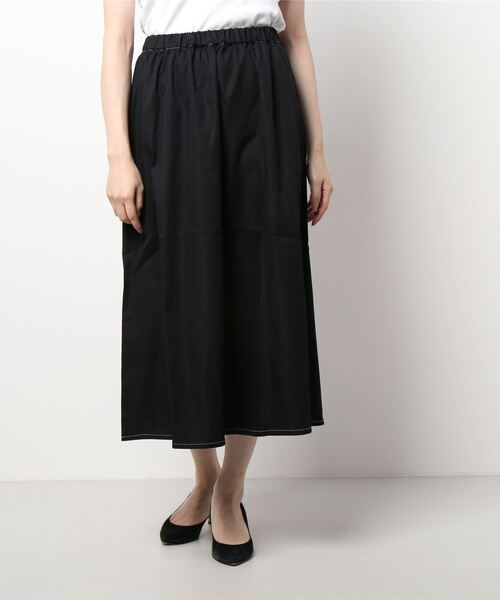 ehka sopo（エヘカソポ）の「ツイルスカート（スカート・レディース・ブラック/カーキ/モカ/キナリ・ﾌﾘ-）」の2枚目の写真
