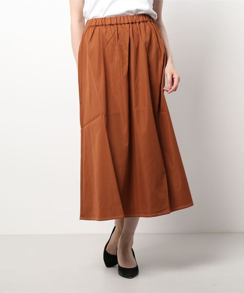 ehka sopo（エヘカソポ）の「ツイルスカート（スカート・レディース・ブラック/カーキ/モカ/キナリ・ﾌﾘ-）」の3枚目の写真