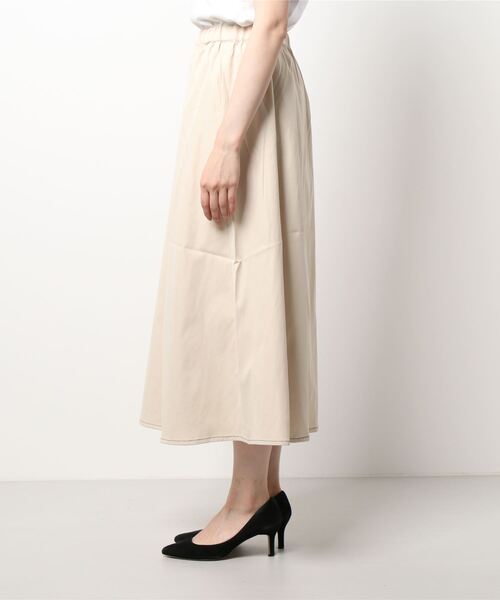 ehka sopo（エヘカソポ）の「ツイルスカート（スカート・レディース・ブラック/カーキ/モカ/キナリ・ﾌﾘ-）」の5枚目の写真
