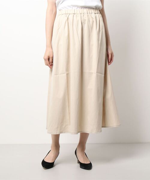 ehka sopo（エヘカソポ）の「ツイルスカート（スカート・レディース・ブラック/カーキ/モカ/キナリ・ﾌﾘ-）」の7枚目の写真