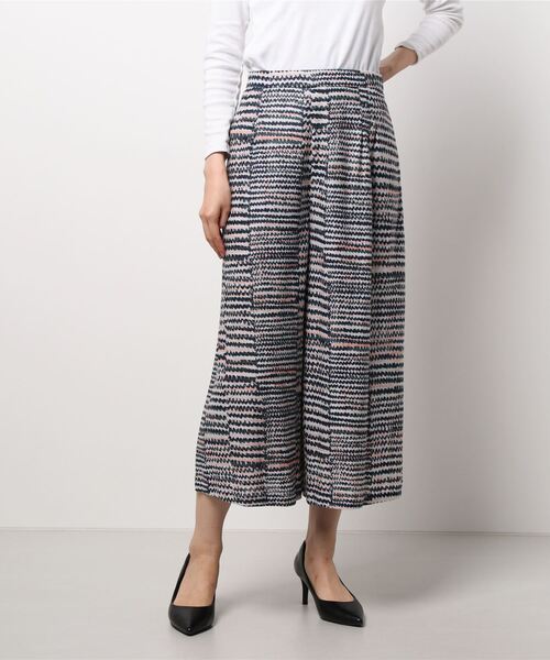 GGD（ジージーディー）の「ウォッシャブル麻ボヘミアンキカ柄フレアーパンツ（その他パンツ・レディース・テラコッタ/ブルー/グリーン・LL/M/S/L/XXL）」の2枚目の写真