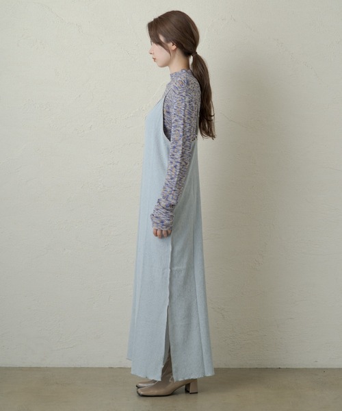 Kastane(カスタネ)の「配色パイピングキャミワンピース(ワンピース・レディース・ブルー/モカ・FREE)」の10枚目の写真