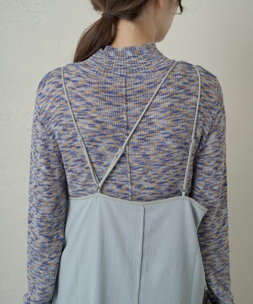 Kastane(カスタネ)の「配色パイピングキャミワンピース(ワンピース・レディース・ブルー/モカ・FREE)」の12枚目の写真