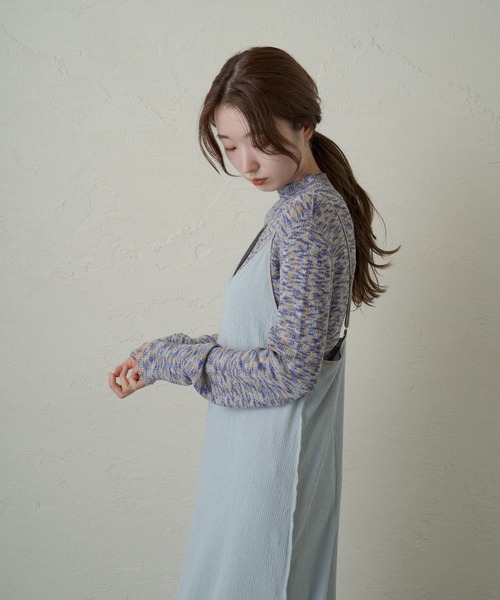 Kastane(カスタネ)の「配色パイピングキャミワンピース(ワンピース・レディース・ブルー/モカ・FREE)」の15枚目の写真