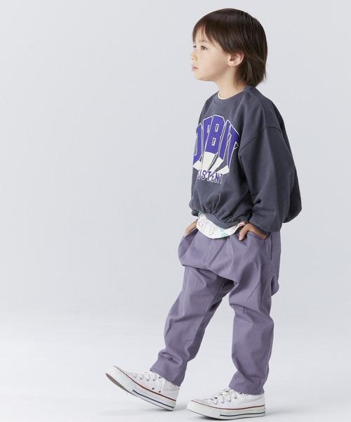 MARKEY'S(マーキーズ)の「ストレッチ裏毛カレッジトレーナー (80~150cm)(Tシャツ/カットソー・キッズ・チャコール/レッド/グリーン・100/130/120/80/95/110/140/90/150)」の4枚目の写真