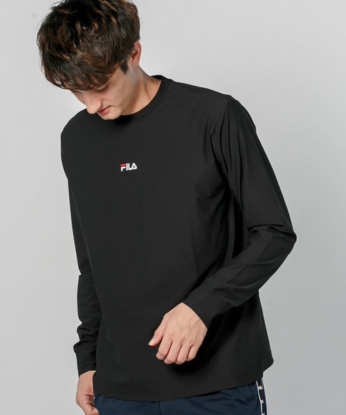 FILA(フィラ)の「【FILA / フィラ】ストレッチ フロント肩ロゴ 長袖Tシャツ /ユニセックス(Tシャツ/カットソー・メンズ・ブラック/ネイビー/ホワイト・MEDIUM/LARGE/X-LARGE)」の22枚目の写真