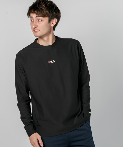 FILA(フィラ)の「【FILA / フィラ】ストレッチ フロント肩ロゴ 長袖Tシャツ /ユニセックス(Tシャツ/カットソー・メンズ・ブラック/ネイビー/ホワイト・MEDIUM/LARGE/X-LARGE)」の10枚目の写真