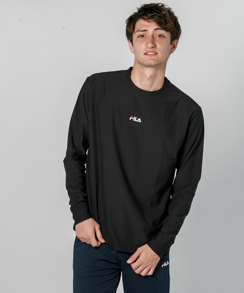 FILA(フィラ)の「【FILA / フィラ】ストレッチ フロント肩ロゴ 長袖Tシャツ /ユニセックス(Tシャツ/カットソー・メンズ・ブラック/ネイビー/ホワイト・MEDIUM/LARGE/X-LARGE)」の14枚目の写真