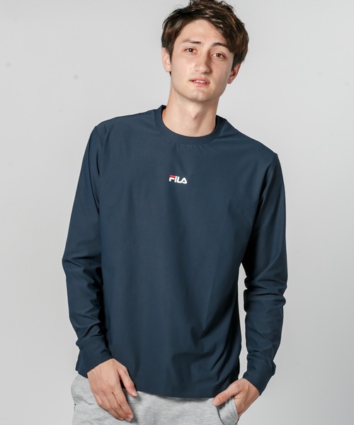 FILA(フィラ)の「【FILA / フィラ】ストレッチ フロント肩ロゴ 長袖Tシャツ /ユニセックス(Tシャツ/カットソー・メンズ・ブラック/ネイビー/ホワイト・MEDIUM/LARGE/X-LARGE)」の11枚目の写真