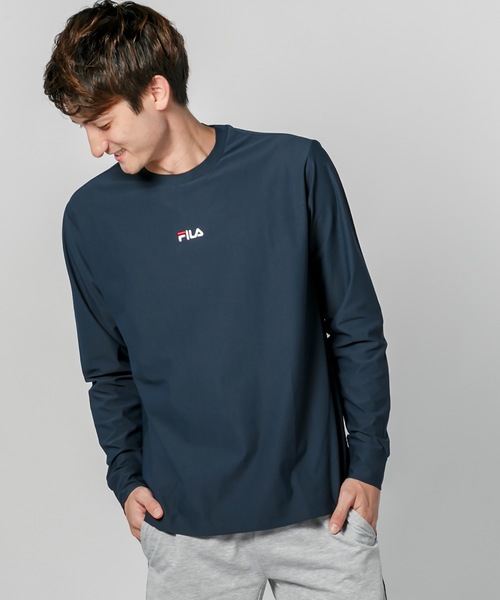 FILA(フィラ)の「【FILA / フィラ】ストレッチ フロント肩ロゴ 長袖Tシャツ /ユニセックス(Tシャツ/カットソー・メンズ・ブラック/ネイビー/ホワイト・MEDIUM/LARGE/X-LARGE)」の15枚目の写真