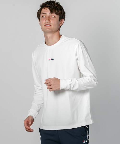 FILA(フィラ)の「【FILA / フィラ】ストレッチ フロント肩ロゴ 長袖Tシャツ /ユニセックス(Tシャツ/カットソー・メンズ・ブラック/ネイビー/ホワイト・MEDIUM/LARGE/X-LARGE)」の21枚目の写真