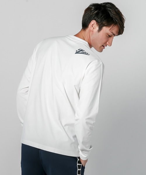 FILA(フィラ)の「【FILA / フィラ】ストレッチ フロント肩ロゴ 長袖Tシャツ /ユニセックス(Tシャツ/カットソー・メンズ・ブラック/ネイビー/ホワイト・MEDIUM/LARGE/X-LARGE)」の9枚目の写真