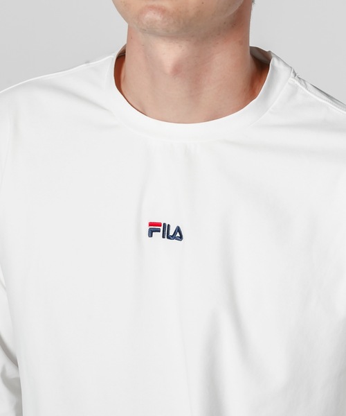 FILA(フィラ)の「【FILA / フィラ】ストレッチ フロント肩ロゴ 長袖Tシャツ /ユニセックス(Tシャツ/カットソー・メンズ・ブラック/ネイビー/ホワイト・MEDIUM/LARGE/X-LARGE)」の13枚目の写真