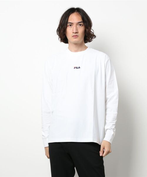 FILA(フィラ)の「【FILA / フィラ】ストレッチ フロント肩ロゴ 長袖Tシャツ /ユニセックス(Tシャツ/カットソー・メンズ・ブラック/ネイビー/ホワイト・MEDIUM/LARGE/X-LARGE)」の20枚目の写真