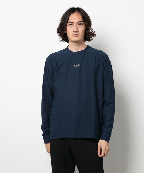FILA(フィラ)の「【FILA / フィラ】ストレッチ フロント肩ロゴ 長袖Tシャツ /ユニセックス(Tシャツ/カットソー・メンズ・ブラック/ネイビー/ホワイト・MEDIUM/LARGE/X-LARGE)」の8枚目の写真