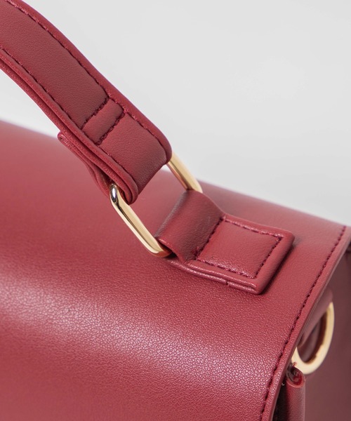 WEGO（ウィゴー）の「WEGO/サッチェル痛ショルダーバッグ（ショルダーバッグ・レディース・ブラック/ベージュ/ネイビー/ブラウン/レッド/グリーン系その他/ピンク/ホワイト/グリーン/サックスブルー・FREE）」の20枚目の写真