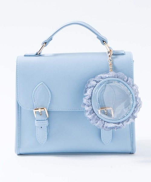 WEGO（ウィゴー）の「WEGO/サッチェル痛ショルダーバッグ（ショルダーバッグ・レディース・ブラック/ベージュ/ネイビー/ブラウン/レッド/グリーン系その他/ピンク/ホワイト/グリーン/サックスブルー・FREE）」の13枚目の写真