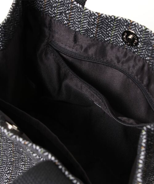MURUA(ムルーア)の「MURUA (ムルーア) ミニトートバッグ WOOL MR-B1001 ランチトート(トートバッグ・レディース・アイボリー/ブラウン/グレー・FREE)」の5枚目の写真