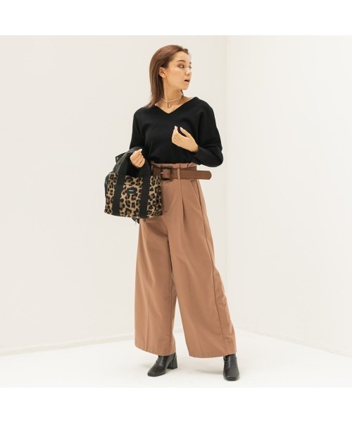 MURUA(ムルーア)の「MURUA (ムルーア) ミニトートバッグ WOOL MR-B1001 ランチトート(トートバッグ・レディース・アイボリー/ブラウン/グレー・FREE)」の9枚目の写真