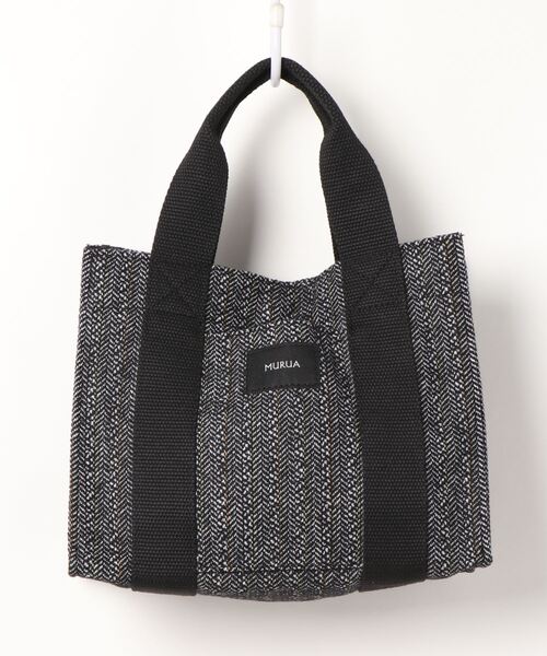 MURUA(ムルーア)の「MURUA (ムルーア) ミニトートバッグ WOOL MR-B1001 ランチトート(トートバッグ・レディース・アイボリー/ブラウン/グレー・FREE)」の7枚目の写真