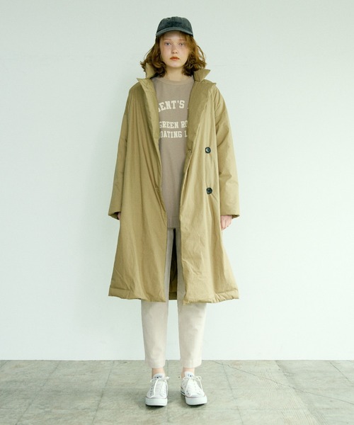 PUAL CE CIN（ピュアルセシン）の「フレンチダックダウン チェスターダウンコート（ダウンジャケット/コート・レディース・ブラック/ベージュ/グレイッシュベージュ・FREE）」の15枚目の写真