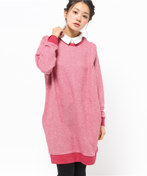 Kastane（カスタネ）の「【Kastane】重ね着風とび裏毛ワンピース（ワンピース・レディース・キャメル/レッド/チャコールグレー・FREE）」の16枚目の写真