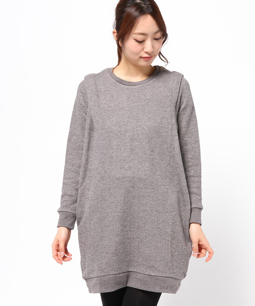 Kastane（カスタネ）の「【Kastane】重ね着風とび裏毛ワンピース（ワンピース・レディース・キャメル/レッド/チャコールグレー・FREE）」の10枚目の写真