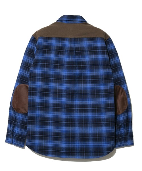 go slow caravan（ゴースローキャラバン）の「ネルチェックエルボーパッチシャツ（シャツ/ブラウス・メンズ・ブルー/レッド/グリーン・MEDIUM/LARGE/X-LARGE）」の11枚目の写真