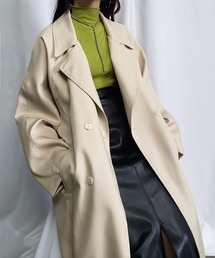 me+em select | オーバーサイズ　ボリュームスリーブロングトレンチコート(トレンチコート)