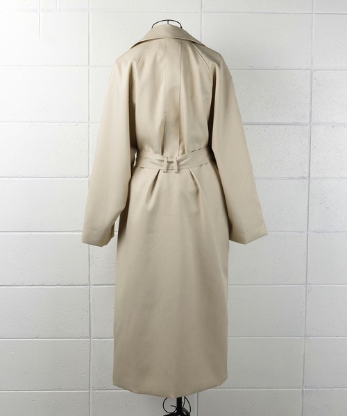 me+em select（ミームセレクト）の「オーバーサイズ　ボリュームスリーブロングトレンチコート（トレンチコート・レディース・ブラック/ベージュ・FREE）」の13枚目の写真