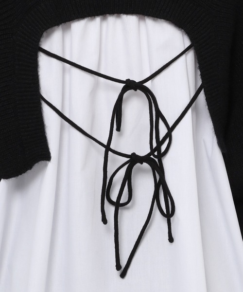 PAGEBOY（ページボーイ）の「レイヤードニットプルオーバー（ニット/セーター・レディース・ブラック/アクア/ホワイト・FREE）」の14枚目の写真