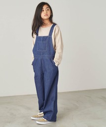 ＆yam（アンドヤム）の「甘織ツイル・デニムオーバーオール（サロペット/オーバーオール・キッズ）」