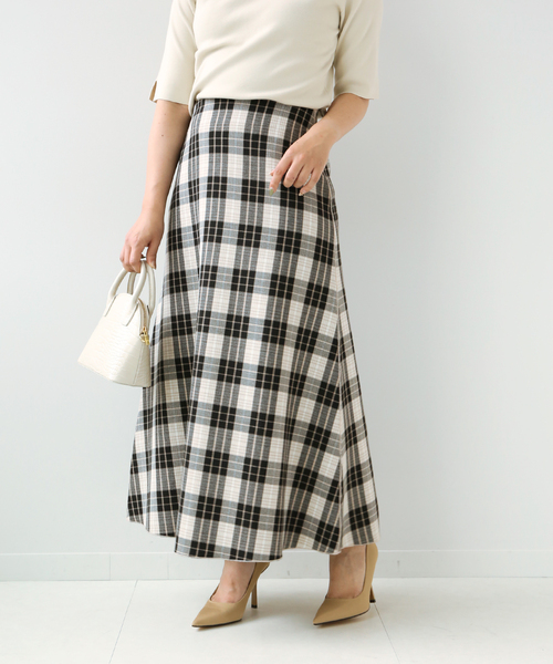 Simplicite（サンプリシテ）の「《追加》リバーシブルチェック スカート◆（スカート・レディース・ベージュ/ブルー/ブラック・FREE）」の21枚目の写真
