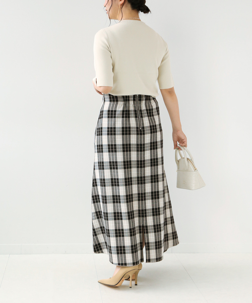 Simplicite（サンプリシテ）の「《追加》リバーシブルチェック スカート◆（スカート・レディース・ベージュ/ブルー/ブラック・FREE）」の18枚目の写真
