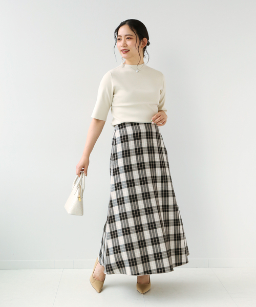 Simplicite（サンプリシテ）の「《追加》リバーシブルチェック スカート◆（スカート・レディース・ベージュ/ブルー/ブラック・FREE）」の17枚目の写真