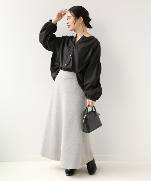 Simplicite（サンプリシテ）の「《追加》リバーシブルチェック スカート◆（スカート・レディース・ベージュ/ブルー/ブラック・FREE）」の16枚目の写真