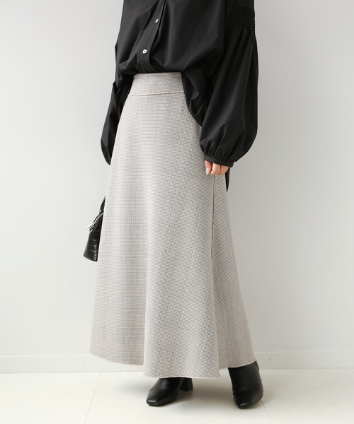 Simplicite（サンプリシテ）の「《追加》リバーシブルチェック スカート◆（スカート・レディース・ベージュ/ブルー/ブラック・FREE）」の15枚目の写真