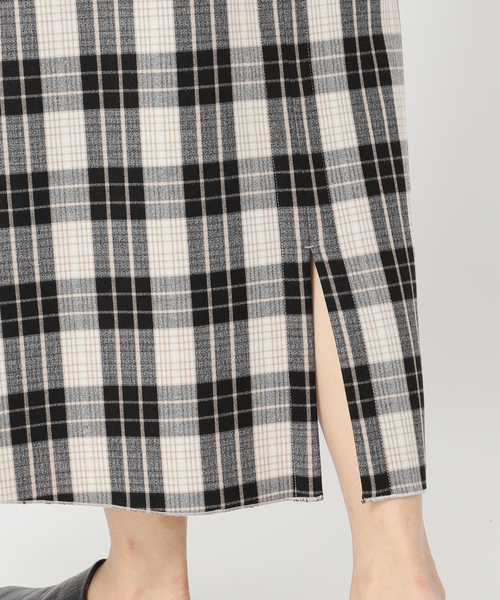 Simplicite（サンプリシテ）の「《追加》リバーシブルチェック スカート◆（スカート・レディース・ベージュ/ブルー/ブラック・FREE）」の6枚目の写真