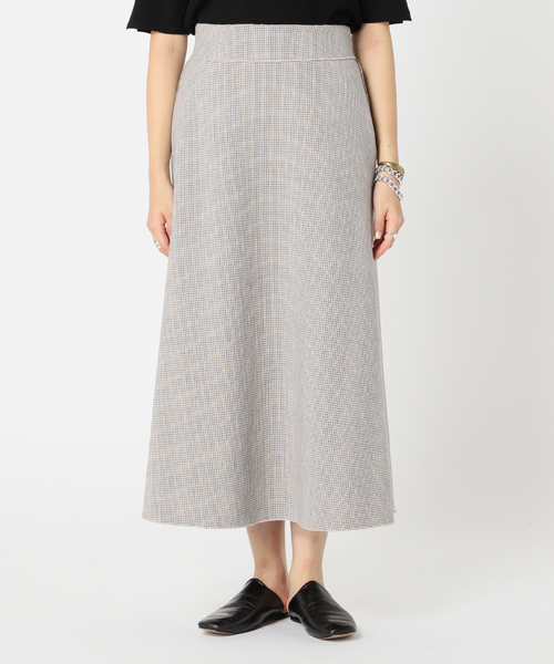 Simplicite（サンプリシテ）の「《追加》リバーシブルチェック スカート◆（スカート・レディース・ベージュ/ブルー/ブラック・FREE）」の4枚目の写真