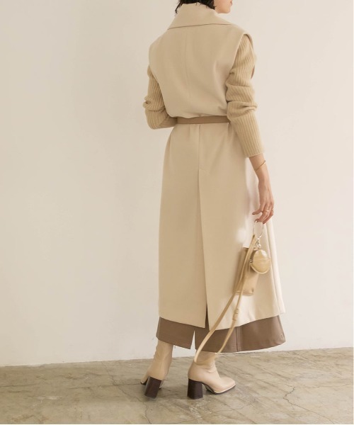 RANDA（ランダ）の「ウールライクノースリーブロングコート（その他アウター・レディース・グレイッシュベージュ/クリーム/グリーン・0/1）」の9枚目の写真