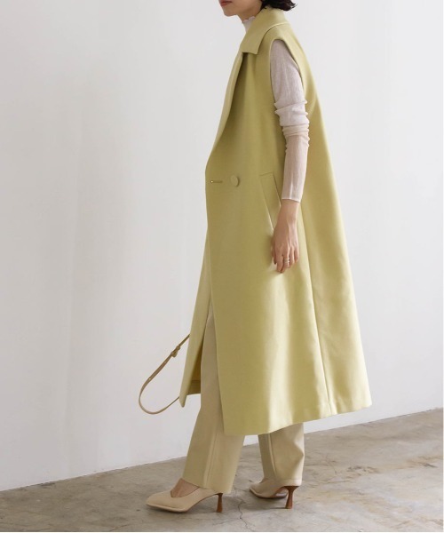 RANDA（ランダ）の「ウールライクノースリーブロングコート（その他アウター・レディース・グレイッシュベージュ/クリーム/グリーン・0/1）」の10枚目の写真