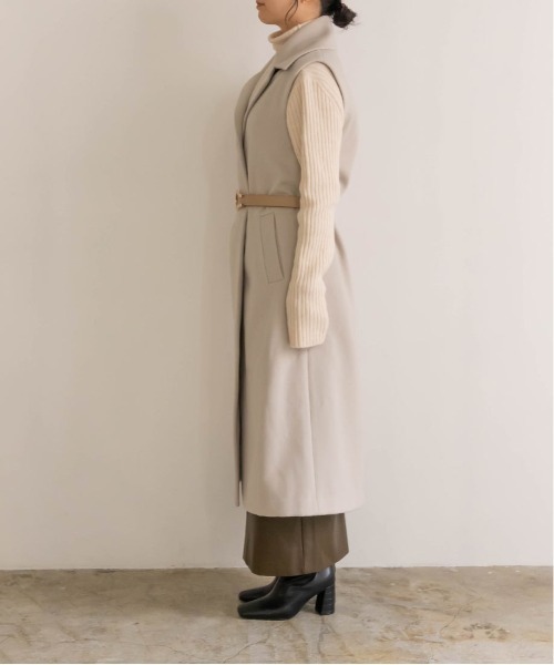 RANDA（ランダ）の「ウールライクノースリーブロングコート（その他アウター・レディース・グレイッシュベージュ/クリーム/グリーン・0/1）」の8枚目の写真