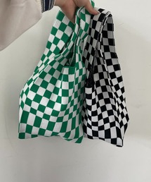 AS KNOW AS plus | チェッカーニットバッグ(トートバッグ)