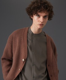 畦編み ルーズ シルエット オーバーサイズ カーディガン