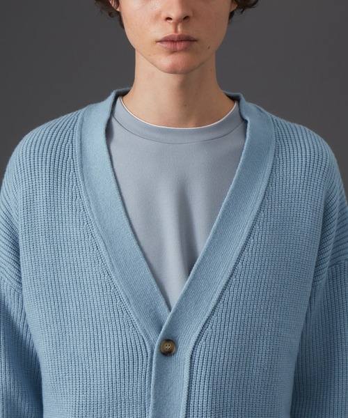 MYSELF ABAHOUSE(マイセルフアバハウス)の「畦編み ルーズ シルエット オーバーサイズ カーディガン(カーディガン/ボレロ・メンズ・ベージュ/イエロー/サックスブルー/ブラック・46/48)」の18枚目の写真