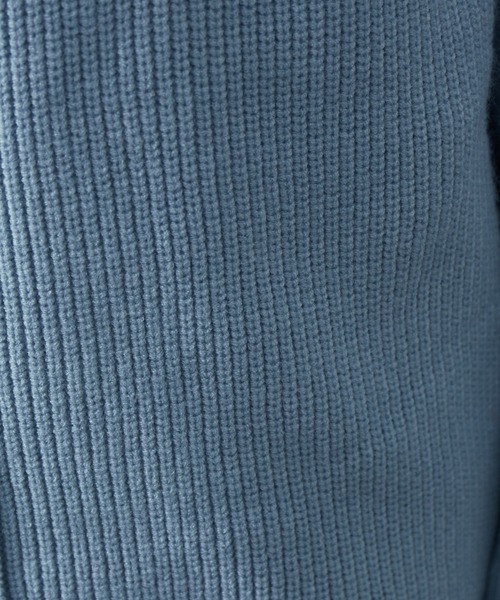 MYSELF ABAHOUSE(マイセルフアバハウス)の「畦編み ルーズ シルエット オーバーサイズ カーディガン(カーディガン/ボレロ・メンズ・ベージュ/イエロー/サックスブルー/ブラック・46/48)」の8枚目の写真