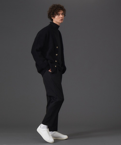 MYSELF ABAHOUSE(マイセルフアバハウス)の「畦編み ルーズ シルエット オーバーサイズ カーディガン(カーディガン/ボレロ・メンズ・ベージュ/イエロー/サックスブルー/ブラック・46/48)」の6枚目の写真