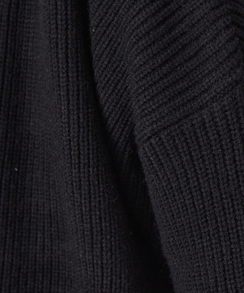 MYSELF ABAHOUSE(マイセルフアバハウス)の「畦編み ルーズ シルエット オーバーサイズ カーディガン(カーディガン/ボレロ・メンズ・ベージュ/イエロー/サックスブルー/ブラック・46/48)」の13枚目の写真