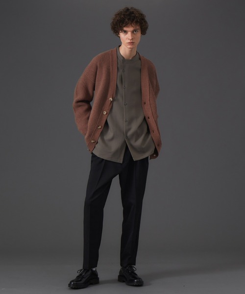 MYSELF ABAHOUSE(マイセルフアバハウス)の「畦編み ルーズ シルエット オーバーサイズ カーディガン(カーディガン/ボレロ・メンズ・ベージュ/イエロー/サックスブルー/ブラック・46/48)」の11枚目の写真