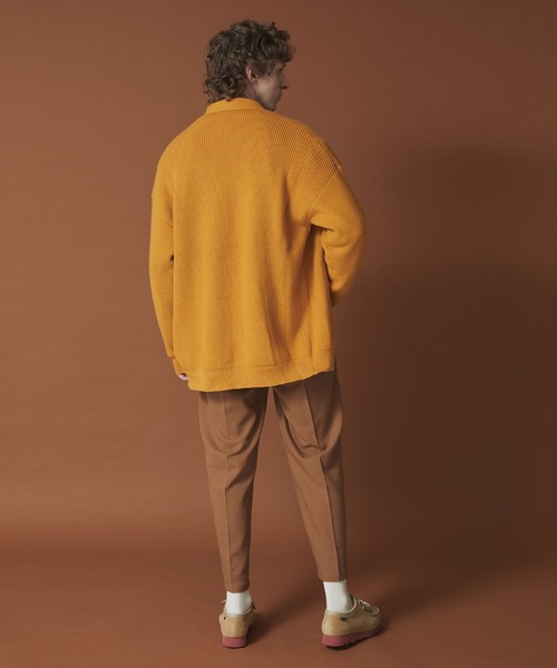 MYSELF ABAHOUSE(マイセルフアバハウス)の「畦編み ルーズ シルエット オーバーサイズ カーディガン(カーディガン/ボレロ・メンズ・ベージュ/イエロー/サックスブルー/ブラック・46/48)」の14枚目の写真